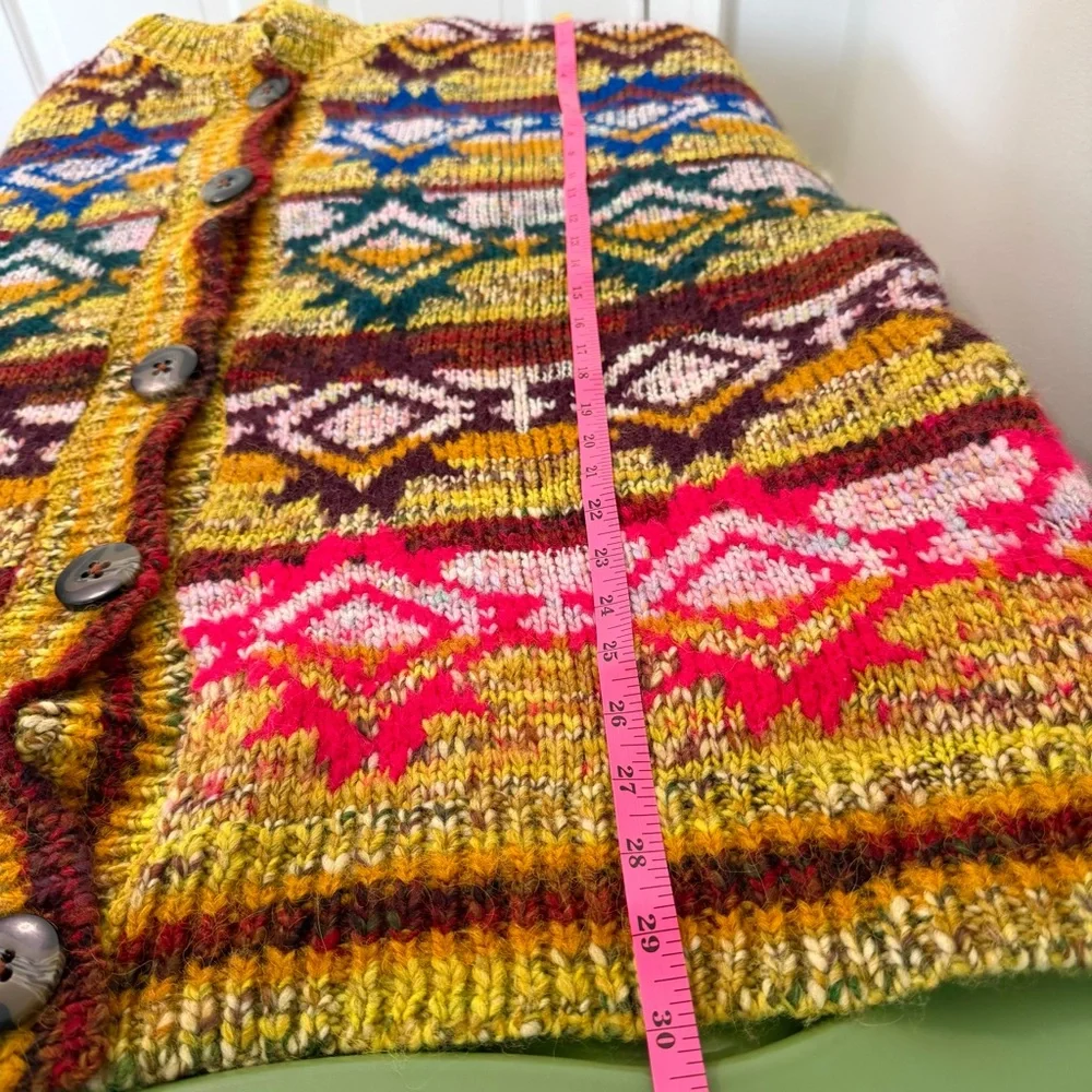 Free People Isle of Sky Multicolor Oversized Sweater Coat Women’s Size XS/S - Picture 13 of 15